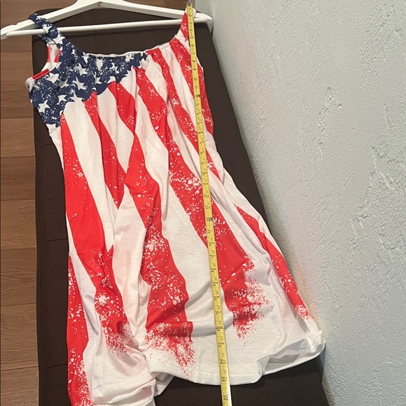 # 0518+ Patriotic Red and Blue Striped Dress - Picture 3 of 4